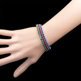 925 Silver Zircon Gemstone Bracelet for Women Wedding Party Gift
