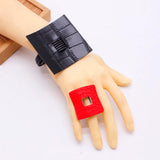 Women's Punk Style Leather Bracelet with Charms