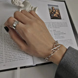 925 Sterling Silver Chain Bracelet Woman Fine Jewelry
