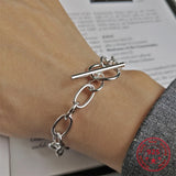925 Sterling Silver Chain Bracelet Woman Fine Jewelry
