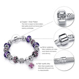 Crystal Beads Bracelet Owl Crown Bracelet Charm Jewelry