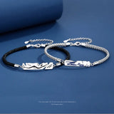 Personalized 925 Silver Rope Bracelet Couple Valentine's