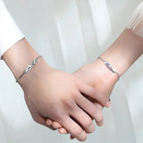 Personalized 925 Silver Rope Bracelet Couple Valentine's