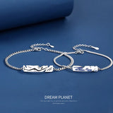 Rope Bracelet 925 Sterling Silver Personalized Bangle Love Couple