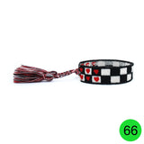 100 Colors 1:1 Embroidery Cotton Tassel Bracelets for Women