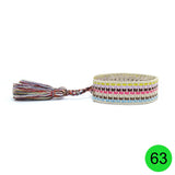 100 Colors 1:1 Embroidery Cotton Tassel Bracelets for Women