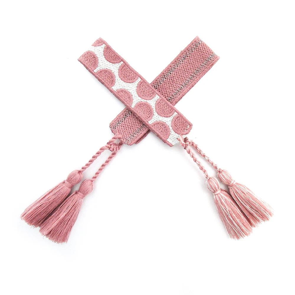 100 Colors 1:1 Embroidery Cotton Tassel Bracelets for Women