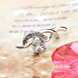 925 Silver Flower Brooch Zircon Chest Needle Lady Accessories