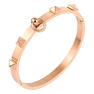 Rivets Bracelet Bangle Pyramid & Dangle Circle Charm for Wedding Party
