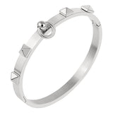 Rivets Bracelet Bangle Pyramid & Dangle Circle Charm for Wedding Party