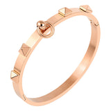 Rivets Bracelet Bangle Pyramid & Dangle Circle Charm for Wedding Party