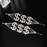 Charming Bride Wedding Crystal Bracelet Rhinestone Dollar Bracelet B306