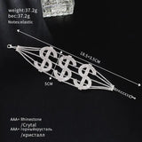 Charming Bride Wedding Crystal Bracelet Rhinestone Dollar Bracelet B306