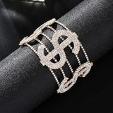 Charming Bride Wedding Crystal Bracelet Rhinestone Dollar Bracelet B306