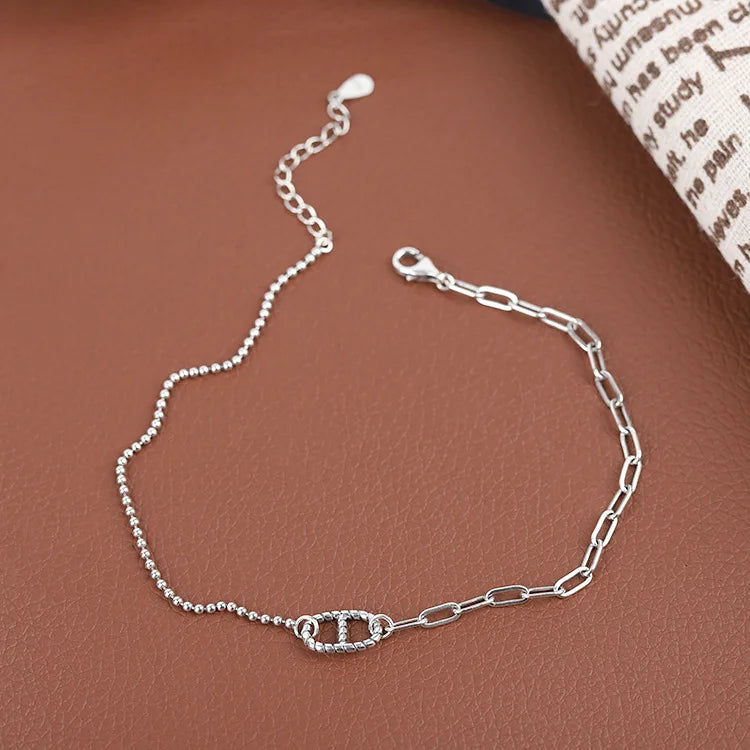 925 Sterling Silver Animal Nose Women Anklet Bracelet