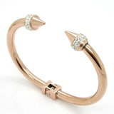 Crystal Stainless Steel Cuff Bracelet for Women