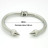 Crystal Stainless Steel Cuff Bracelet for Women