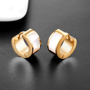 Shell Stud Earrings Stainless Steel Women Charming Earrings