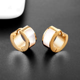 Shell Stud Earrings Stainless Steel Women Charming Earrings