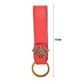 Golden Bee Leather Business Car Keychain for Men
