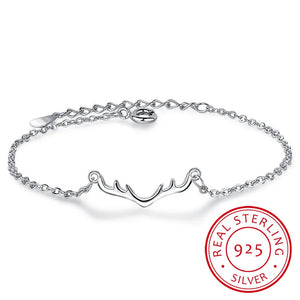 925 Silver Antlers Bracelets For Women Wedding Jewelry