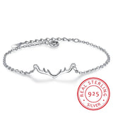 925 Silver Antlers Bracelets For Women Wedding Jewelry