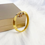 Rhinestone Bangle Roman Numerals Open Cuff Bangles Bracelets