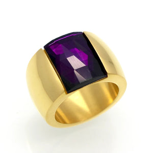 Stainless Steel Ring For Women Austrian Crystal Green Red Stone Ring