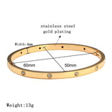 Stainless Steel Crystal Bangle for Wedding