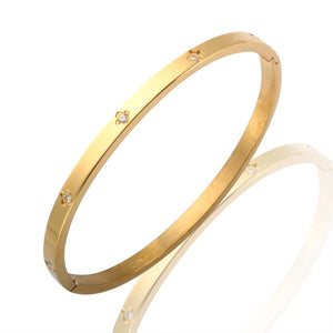 Stainless Steel Crystal Bangle for Wedding