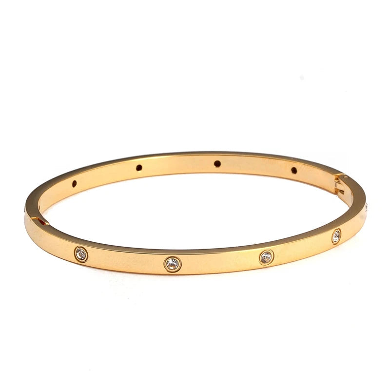 Stainless Steel Crystal Bangle for Wedding