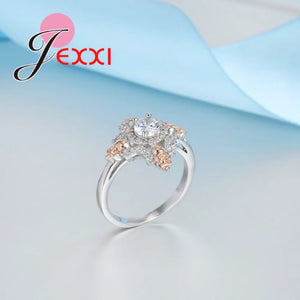Zircon 925 Silver Mixed Ring Wedding Romantic Rings