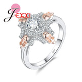 Zircon 925 Silver Mixed Ring Wedding Romantic Rings