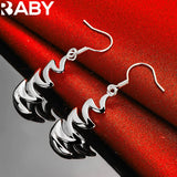 925 Silver Curve Drop Earrings Wedding Party Jewelry Gift