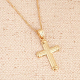 Brass Cross Pendant Necklace Crucifix Cross Jewelry