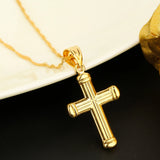 Brass Cross Pendant Necklace Crucifix Cross Jewelry