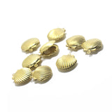 Brass Shell Necklace Pendant Openable Clothing Jewelry Box