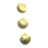 Brass Shell Necklace Pendant Openable Clothing Jewelry Box