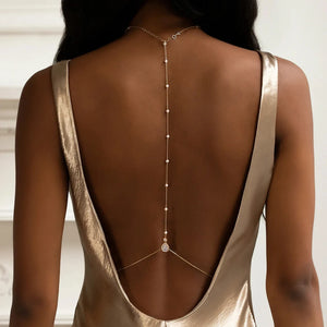 Bridal Pearl Back Chain Jewelry for Wedding