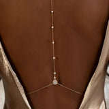 Bridal Pearl Back Chain Jewelry for Wedding