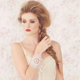 Crystal Hand Chain Bangle Wedding Hair Accessory