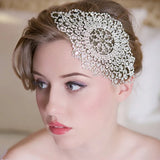 Crystal Hand Chain Bangle Wedding Hair Accessory
