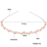 Rhinestone Pearl Flower Wedding Tiara Headband