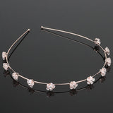 Rhinestone Pearl Flower Wedding Tiara Headband
