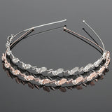 Rhinestone Pearl Flower Wedding Tiara Headband