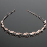 Rhinestone Pearl Flower Wedding Tiara Headband