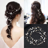 Bridal Hair Rhinestone Headdress Crown Pearl Hairpin