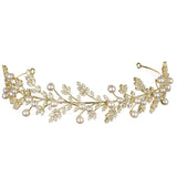 Bridal Hair Band Zircon Leaf Tiara Wedding Headpiece