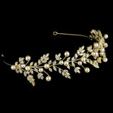 Bridal Hair Band Zircon Leaf Tiara Wedding Headpiece