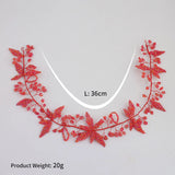 Bride Hair Band Leaves Pearl Wedding Headband Dress Decoration